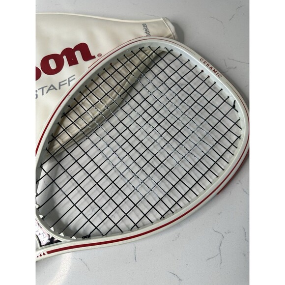 Wilson Ceramic Staff Sentra Tennis Racquet w/ Original Cover – Vintage 80s - Picture 2 of 8